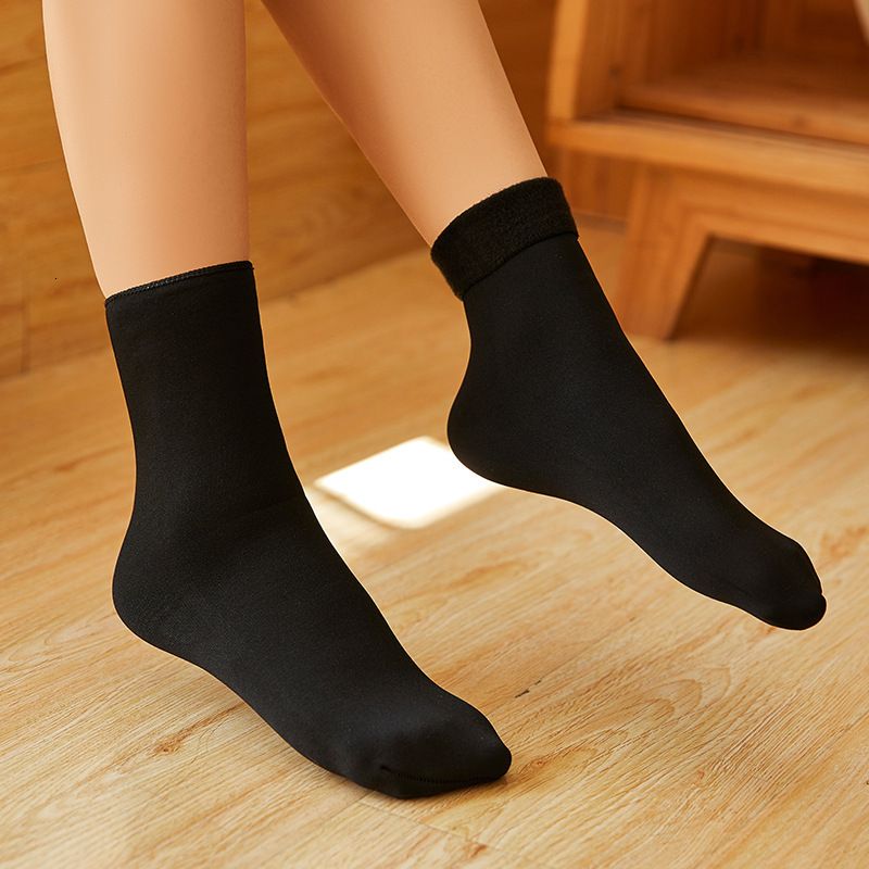 plush black socks