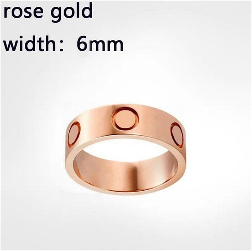 6mm Rose Gold No Diamond