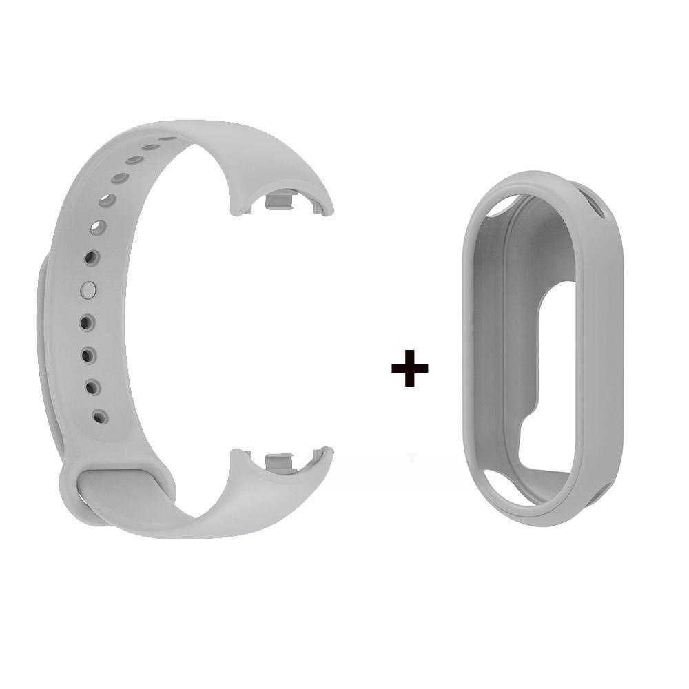 Grey-Case+Strap-For xiaomi Band 8/8 NFC