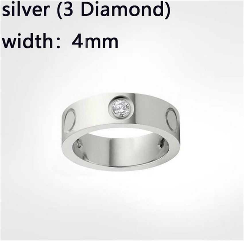 4mm zilver met diamant