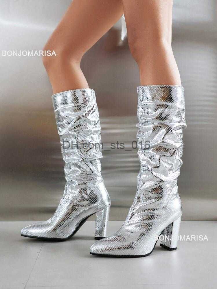 block heel silver