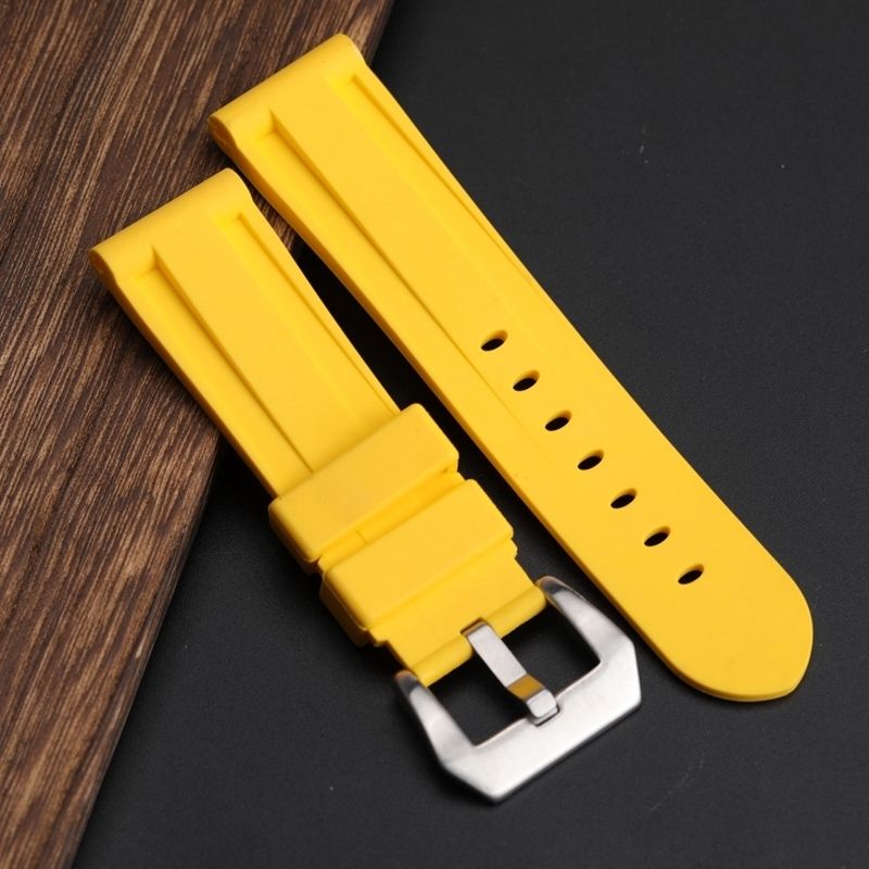 Yellow Silver Buckle-22mm