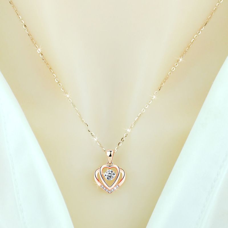 Rose Gold Heart Neck 925 silver