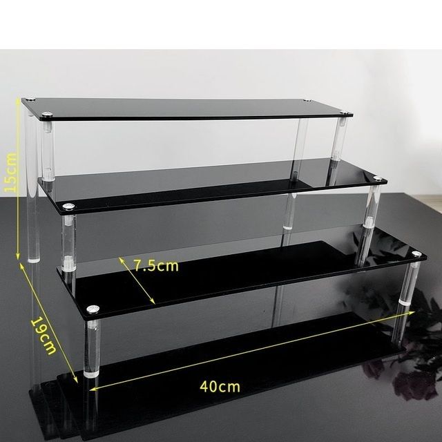 3tier 40x7.5cm Black