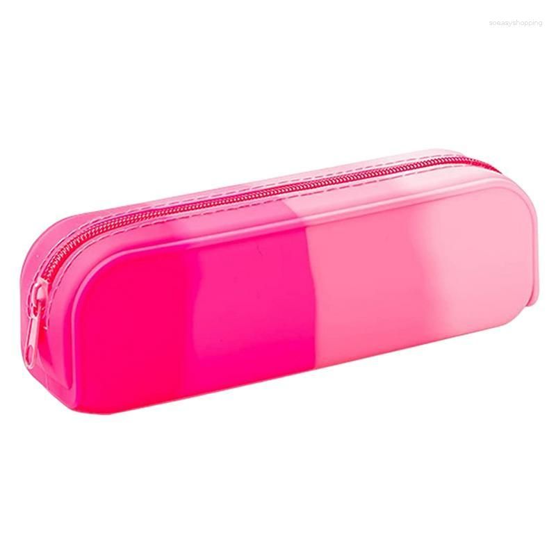 Wholesale Silicone Pencil Holder Waterproof Bag Stationery Zipper