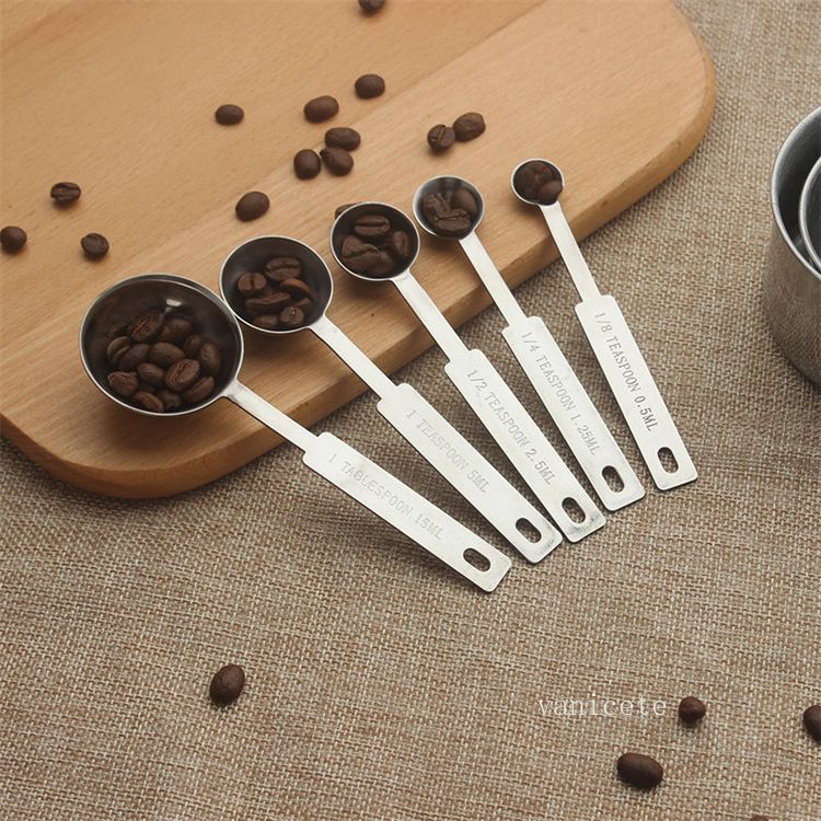 Stainless Steel Measure Spoon Tools Cake Baking Measuring Scoop Milk Coffee Measure  Spoons Kitchen Bakeware Scoops LT515 From Wduduhome, $5.22