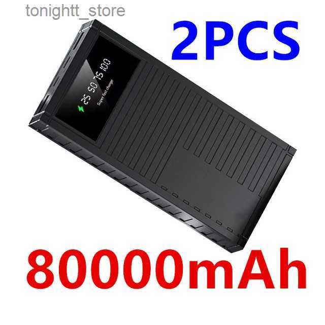 Black-80000Mah-2pcs