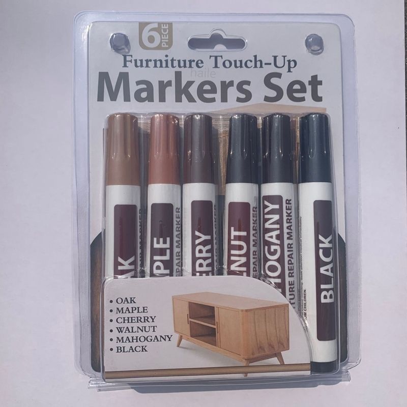 Haile Furniture Repair Wood Repair Markers Touch Up Pen-17Pcs Markers and  Wax Sticks Set,for,Scratches,Wood Repair Paint Pens