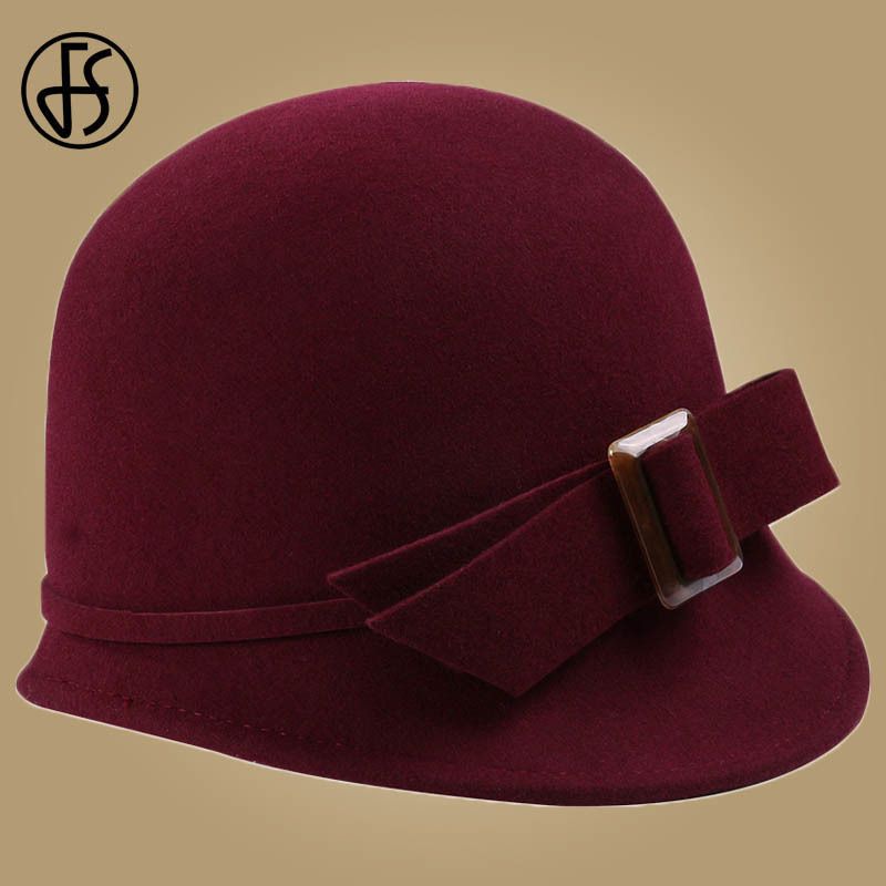 wine red fedora