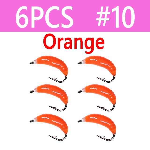 6pcs Orange Size 10