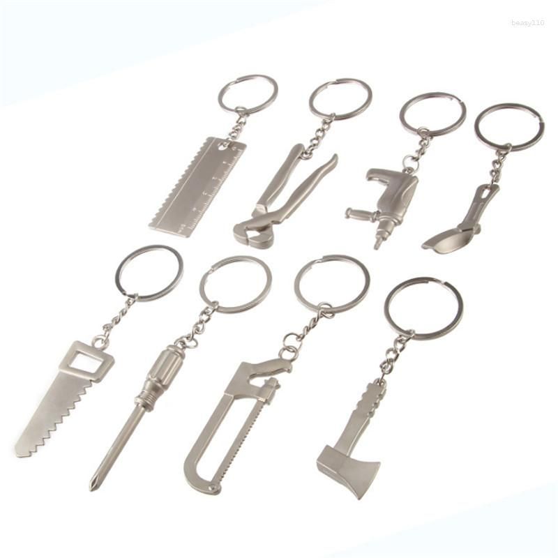 Punk Mini Tool Hacksaw Hand Ax Pliers Charm Shifter Keychain Kit