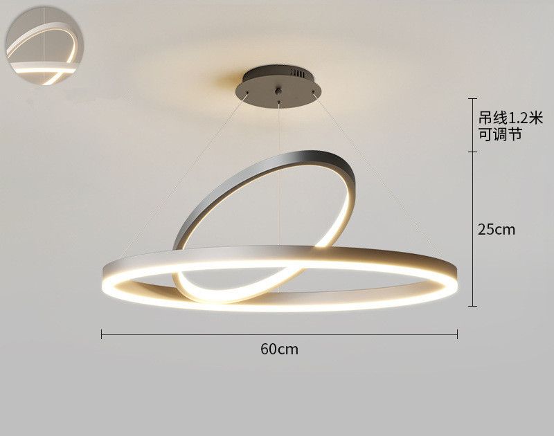 D60cm zwart driekleurig licht