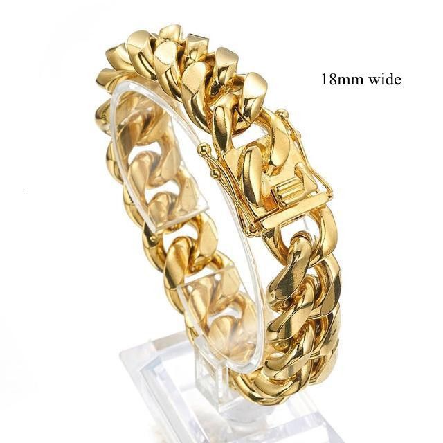 Gold 18mm-10.5inch Bracelet