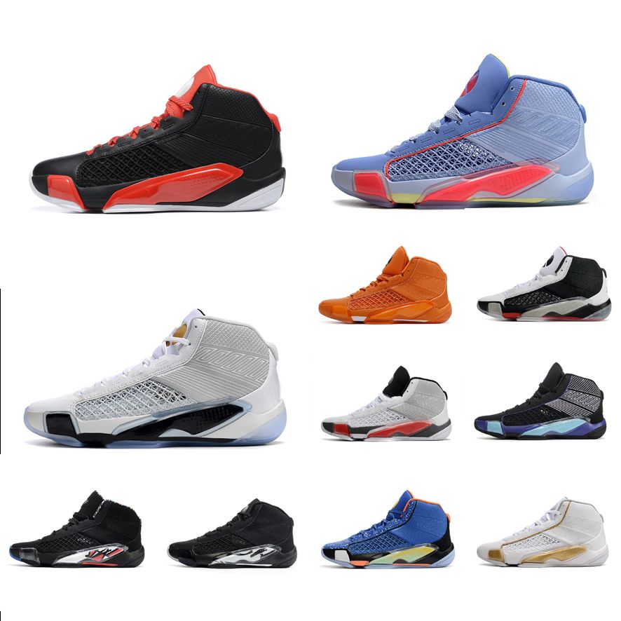 Mens Jumpman 38 Basketball Shoes 38s Aj38 Bred Red Black White Gold Light  Marine Purple Blue FIBA Aqua Center Star Fundamental Chrome Olive Sneakers  Tennis With Box From 23,37 € | DHgate