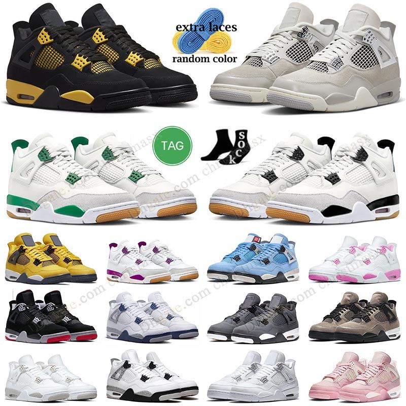 Basketball Shoes Designer Jumpman 4S Yellow Red Thunder 4s Mens Womens  Military Hordans 4 Black Cat Sneakers Pine Green J4 Oreo Pink Ma Maniere  Seafoam Sail Trainer From Christmasx, $19.94