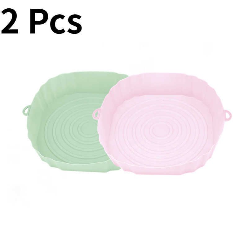 2pcs Green Pink