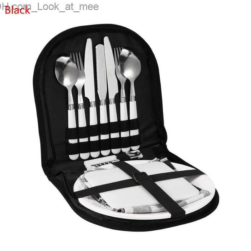 8 PC 4-in-1 Travel Utensils Set Fork Spoon Knife Bottle Opener Camping BPA Free