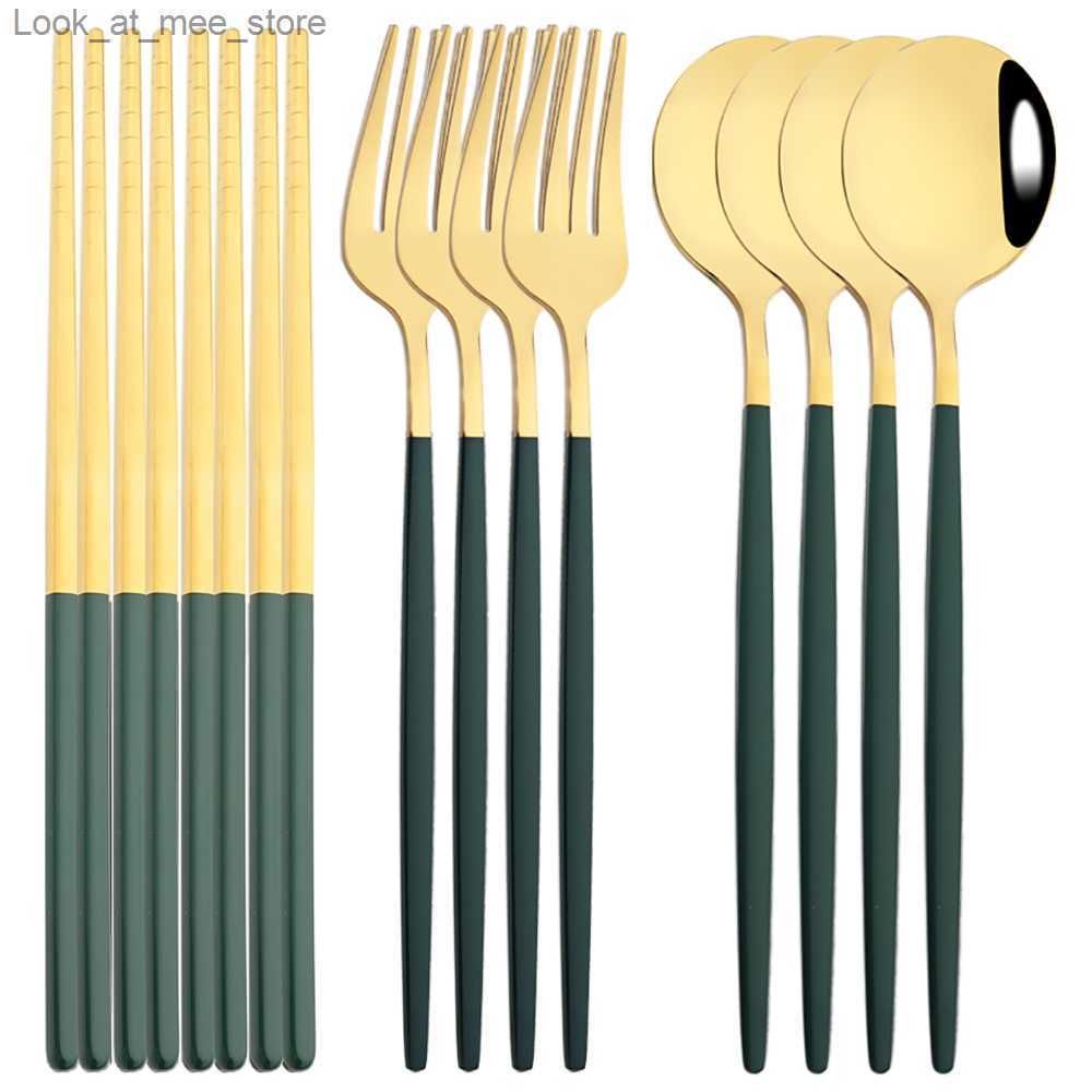 12pcs Green Gold