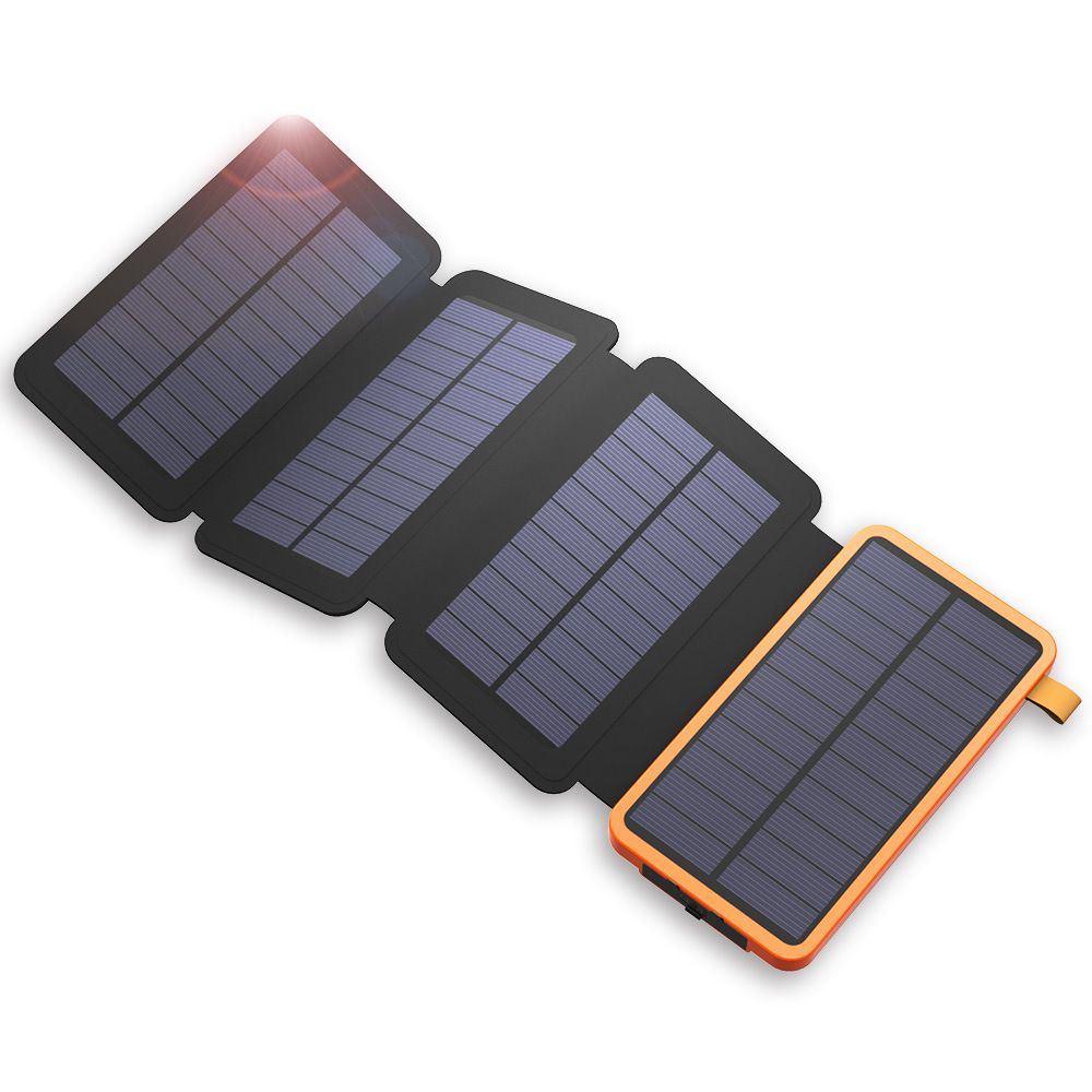 10000 mah + 4 panneaux solaires