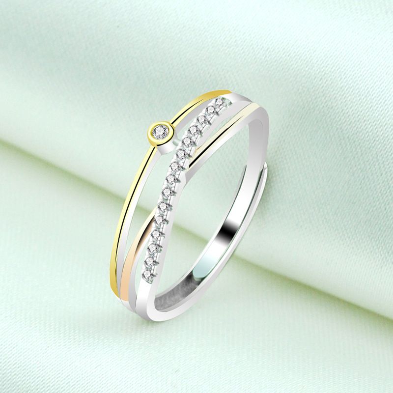 Colored Silver Ring Adjustable opening