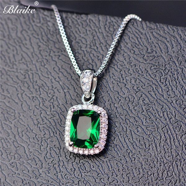 Green Zircon Pendant 45cm