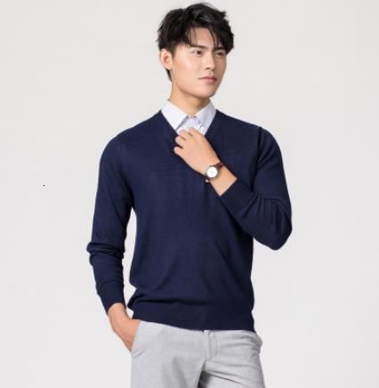 Navy Blue V-Neck