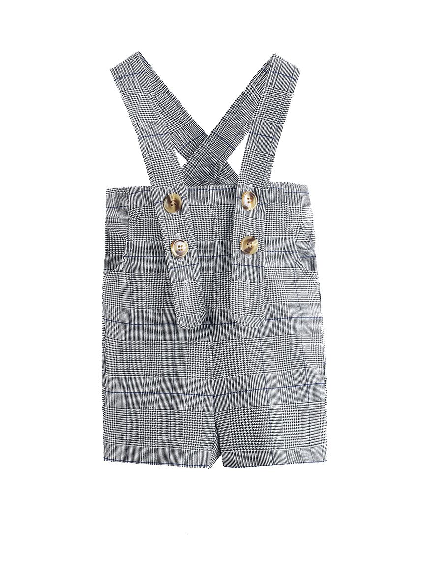 navy plaid overalls