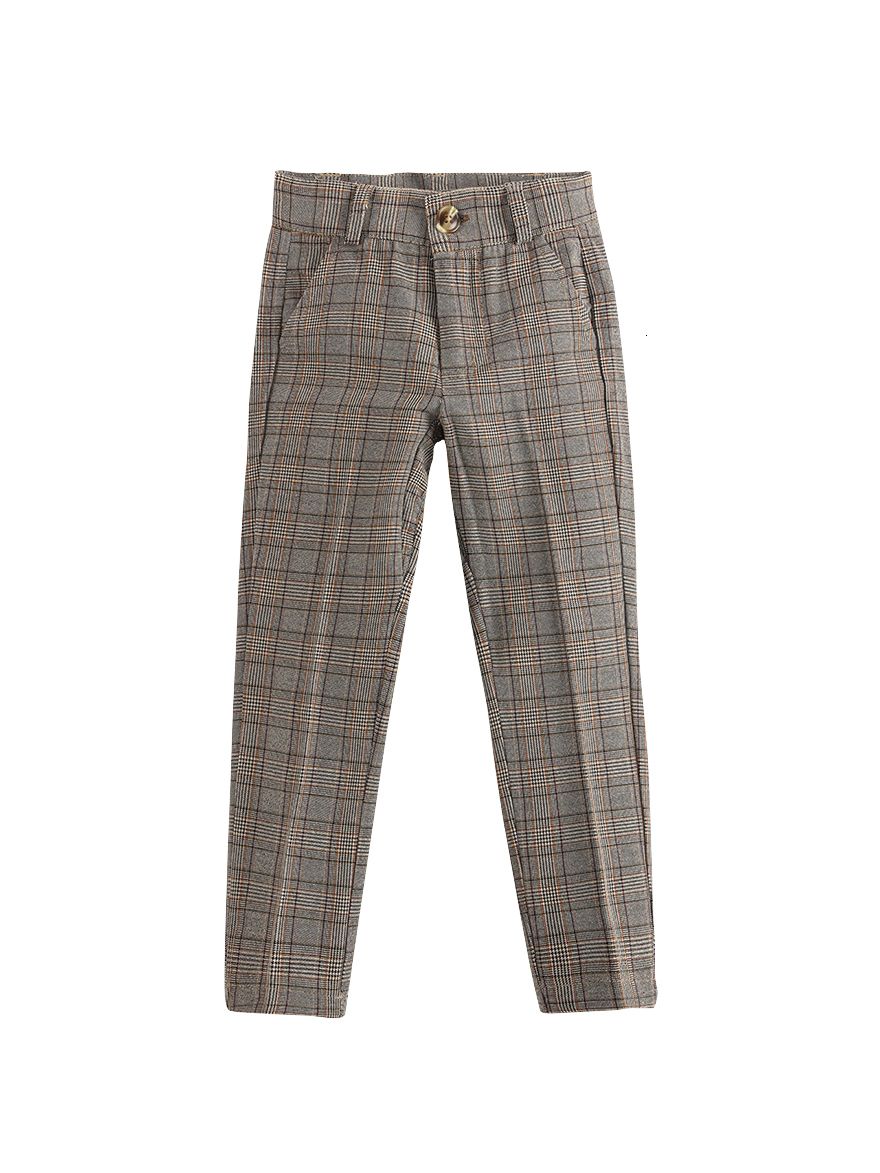 brown plaid pants