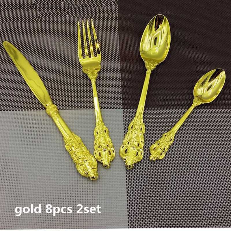 Gold 8 Stück 2 Sets