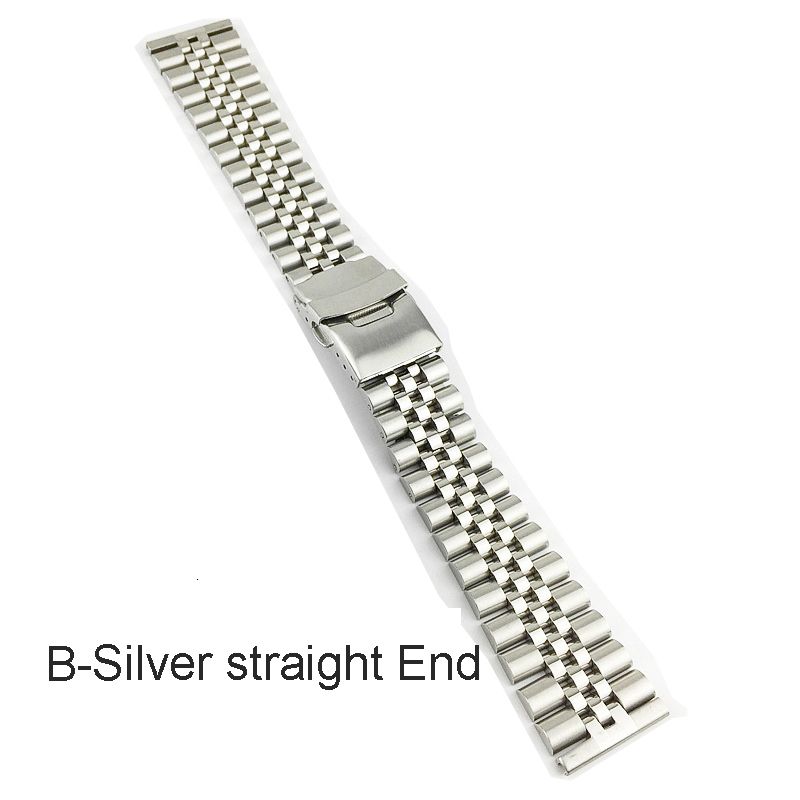 B Silver Straight-22mm