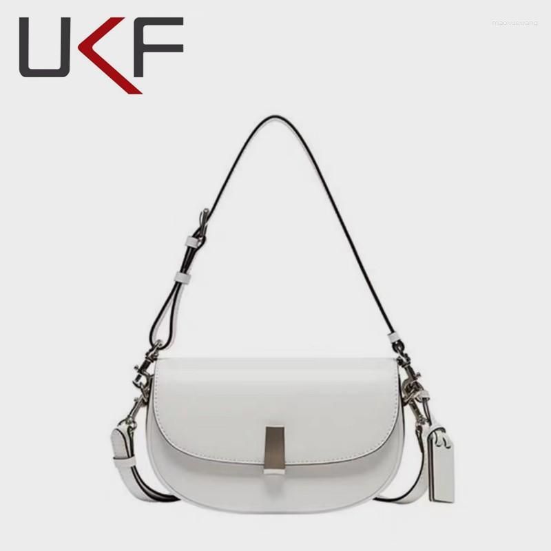 UKF New Lady's Leather Bag Fashionable Large Capacity Bucket Bag