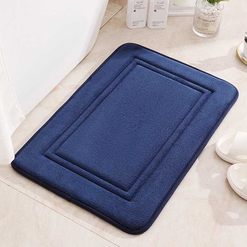 blue bath mats