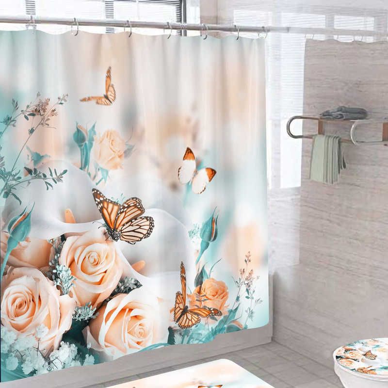 1pcs Bath Curtain 4-W120xh180cm