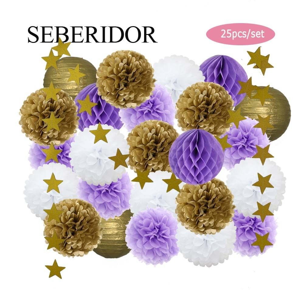 Conjunto roxo dourado-8 polegadas (cerca de 20 cm)