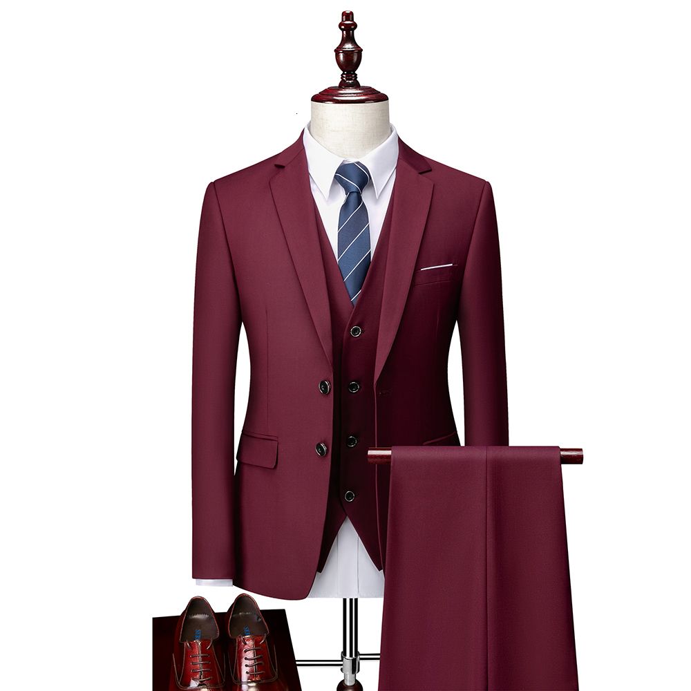 3 datorer Set Wine Red