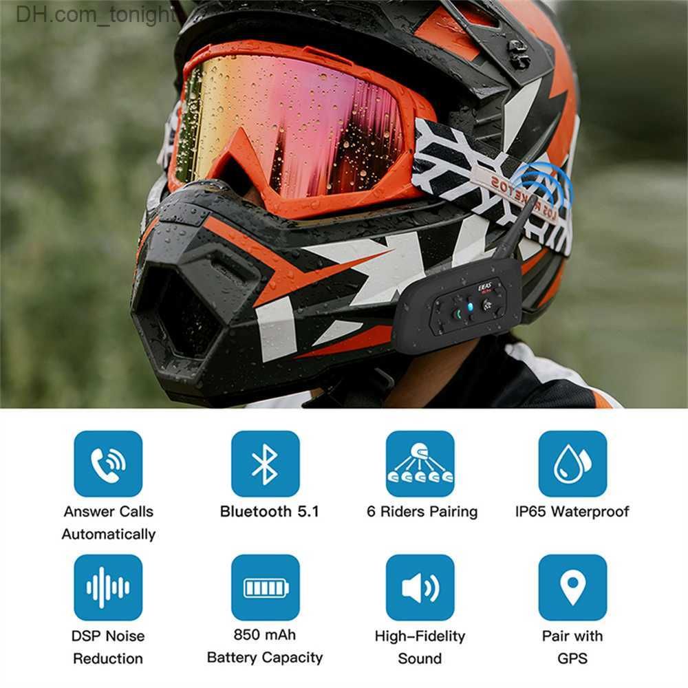 Acheter X7 Bluetooth 5.0 casque de moto casque sans fil suppression du  bruit casque IP65 étanche prend en charge les appels mains libres musique