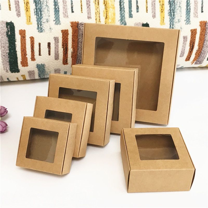 Brown-PVC Window-7x7x2.5cm