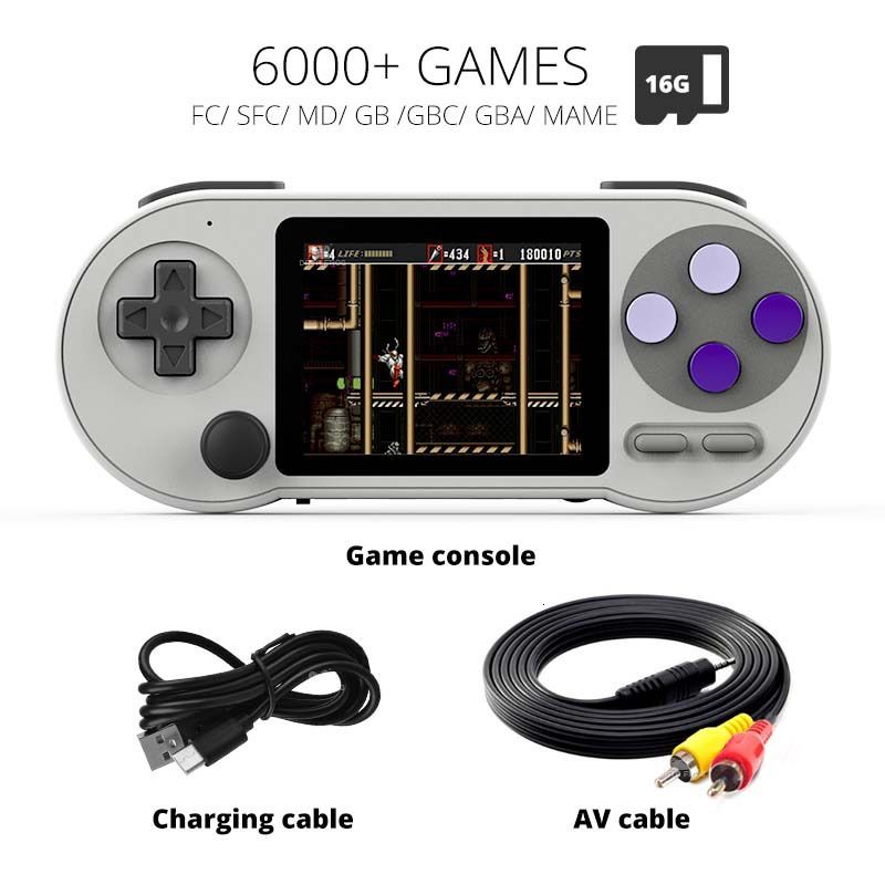 Mini Arcade Video Game Console De presente infantil Brinquedos 8 bits  Handheld Game Console Suporte TV Built-in 360 Retro Games (com duas alças)