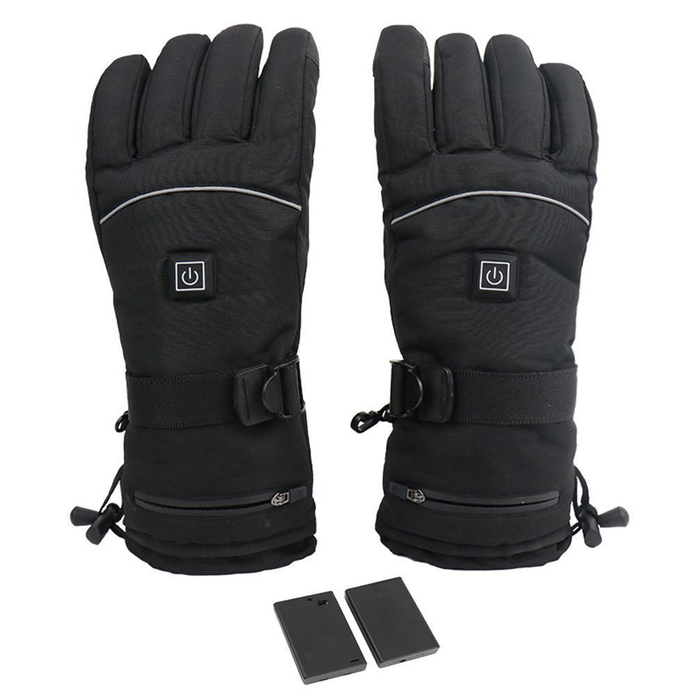 black-heated gloves