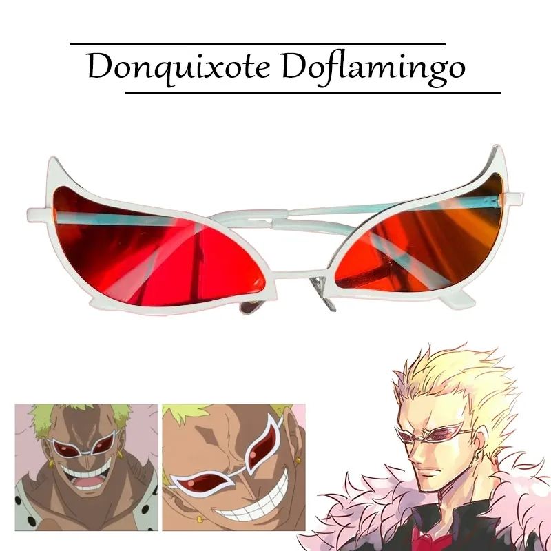 Donquixote Doflamingo Cosplay Glasses Anime PVC Sunglasses Funny