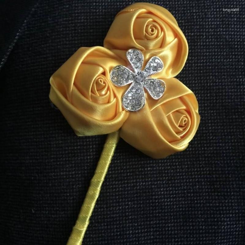 Gold boutonniere