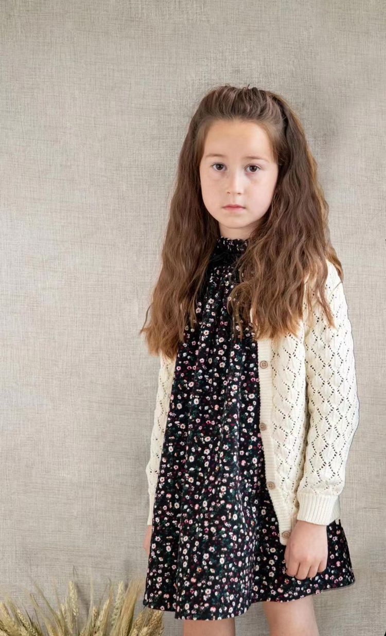 Girls Beige Cardigan