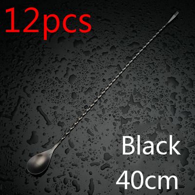 12 pièces noires 40 cm