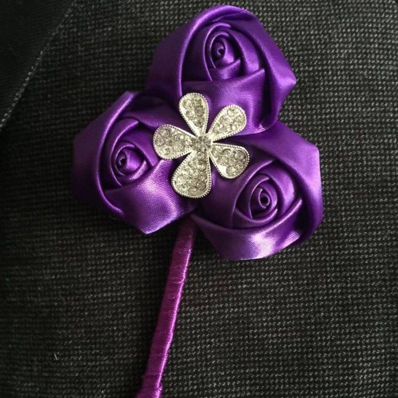 Purple boutonniere