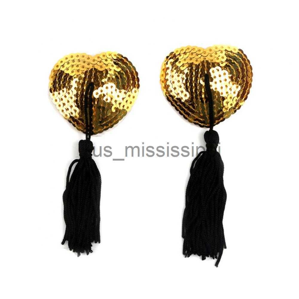 Women Sexy Lingerie Sequin Tassel Breast Bra Nipple Cover Pasties Stickers  