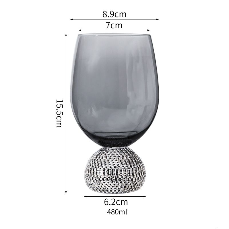 1pcs gray wine glass