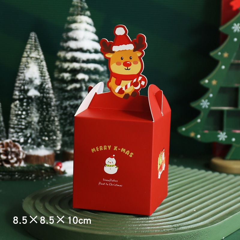 Christmas Deer Box-10 PCS-8.5x8.5x10cm