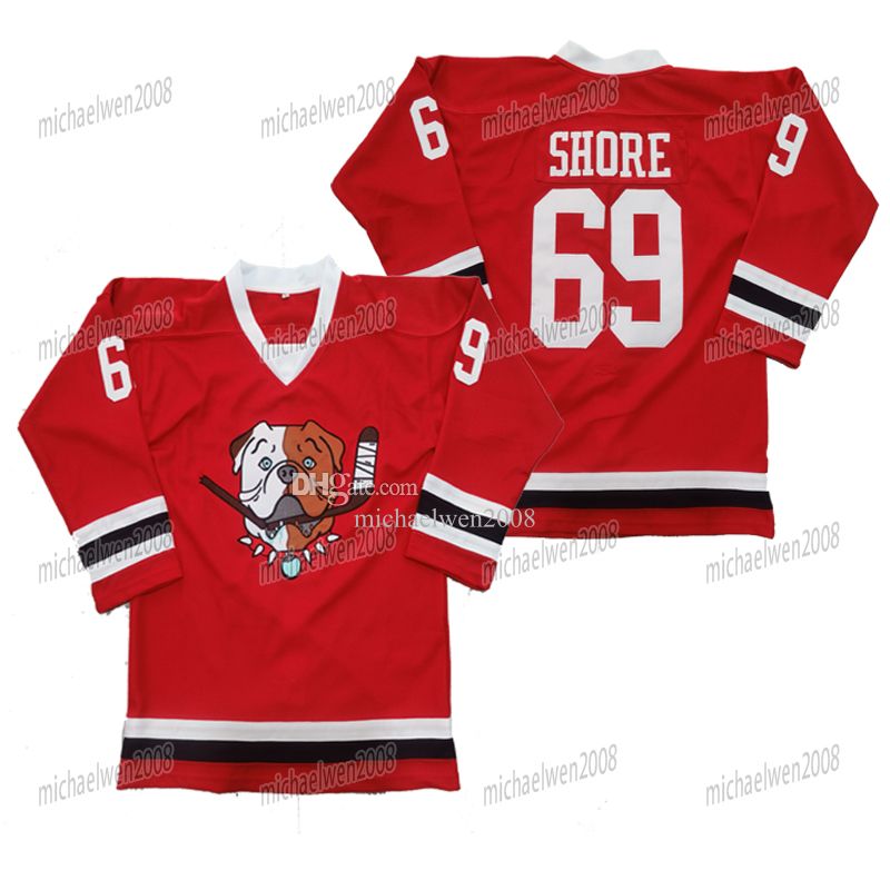 In Stock 69 Shoresy Sudbury Blueberry Bulldogs Hockey Jersey Black