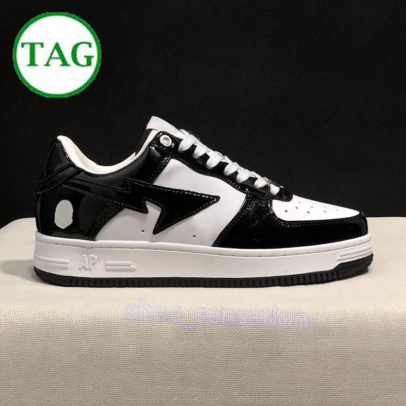 38 Patent Leather Black white