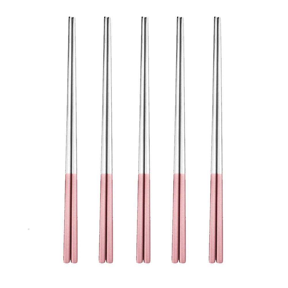 5Pair Pink Silver